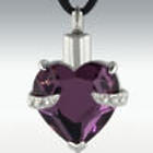 Hold My Heart Amethyst Cremation Necklace