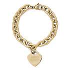 Personalized GPS Coordinates Gold Heart Tag Bracelet