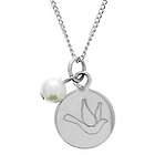 Personalized Confirmation Pearl and Charm Necklace