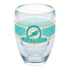 2 Miami Dolphins Stemless Wine Glasses