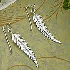 Silver Fern Leaf Earrings