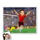 Best Soccer Player Caricature from Photo Personalized Print