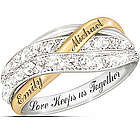 Personalized Together in Love Diamond Ring