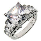 Dazzling Seven Stone Cubic Zirconia Engagement Ring