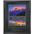 Excellence Mountain Framed Motivational Poster