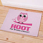Give a Hoot Breast Cancer Awareness Doormat