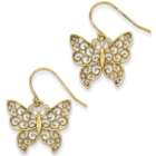 Filigree Butterfly Earrings in 14 Karat Yellow Gold