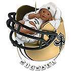 New Orleans Saints Personalized African American Baby Ornament