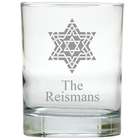 6 Fancy Star of David Personalized Old Fashion Glasses