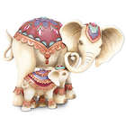 Trunks of Love Mother and Child Elephant Figurines