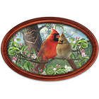 Love Birds Cardinal Art Collector Personalized Plate