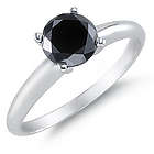 .5 Carat Black Diamond Solitaire Ring