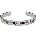 I Can Do All Things Through Christ Psalm Cuff Bracelet