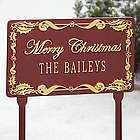 Personalized Merry Christmas Yard Sign