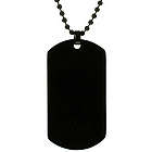 Black Plated Large Stainless Steel Dog Tag