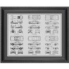 Mercedes Benz Blueprint Collection Framed Print