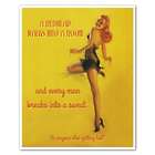 Personalized Fiery Bombshell Pin-up Metal Sign