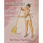 Personalized Sweeping Beauty Pin-up Metal Sign
