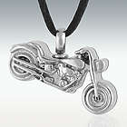 Motorcycle Stainless Steel Engravable Cremation Necklace
