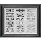 Ford Mustang Blueprint Collection Art Print