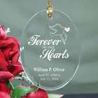 Our Hearts Memorial Oval Glass Sympathy Ornament