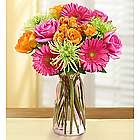 Vibrant Blooms Bouquet with Pink Milk Jar