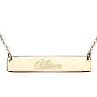 Birthday Diva Personalized Gold Name Bar Necklace