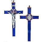 St. Benedict Blue Enamel Crucifix