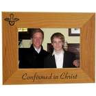 Personalized Confirmed in Christ Wood Frame with Dove