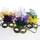 Mardi Gras Glitter Venetian Feather Mask