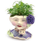 Bunny Rose Victorian Lovely Indoor Face Planter