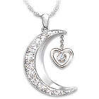 I Love You to the Moon and Back Daughter's Diamond Necklace