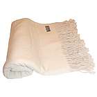 Pure Cashmere 3 Ply Throw Blanket in Beige