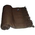 Pure Cashmere 3 Ply Throw Blanket in Chocolate