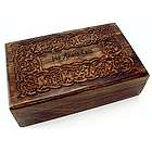 Wood Trinket Box with Celtic Design