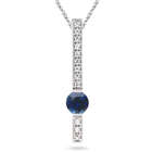 Diamond and Blue Sapphire Pendant