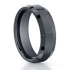 High Polished Seranite Black Ceramic Ring