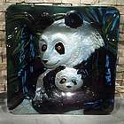 Panda Art Glass Platter