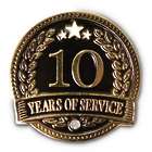 10 Years of Service Lapel Pin