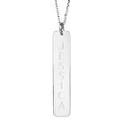 Personalized 14K White Gold Vertical Bar Necklace