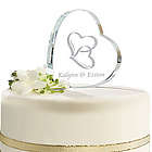 Personalized Two Hearts Cake Topper