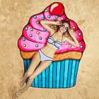 Pink Cupcake Beach Blanket