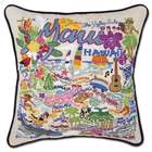 Hand-Embroidered Maui Pillow