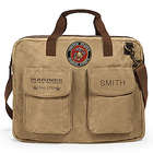 USMC Canvas Messenger Bag with Personalized Name