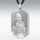 Photo Dog Tag Engravable Stainless Steel Memorial Pendant