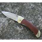 Engraved Classic Folding Pocket Knife with Rosewood Handle