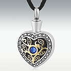Marigold Heart Engravable Stainless Steel Cremation Necklace