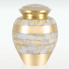Small Brass Mother of Pearl Cremation Urn
