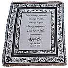 Personalized Black and White Wedding Throw