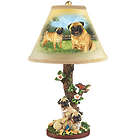 Pug Dog Table Lamp with Sculpted Base